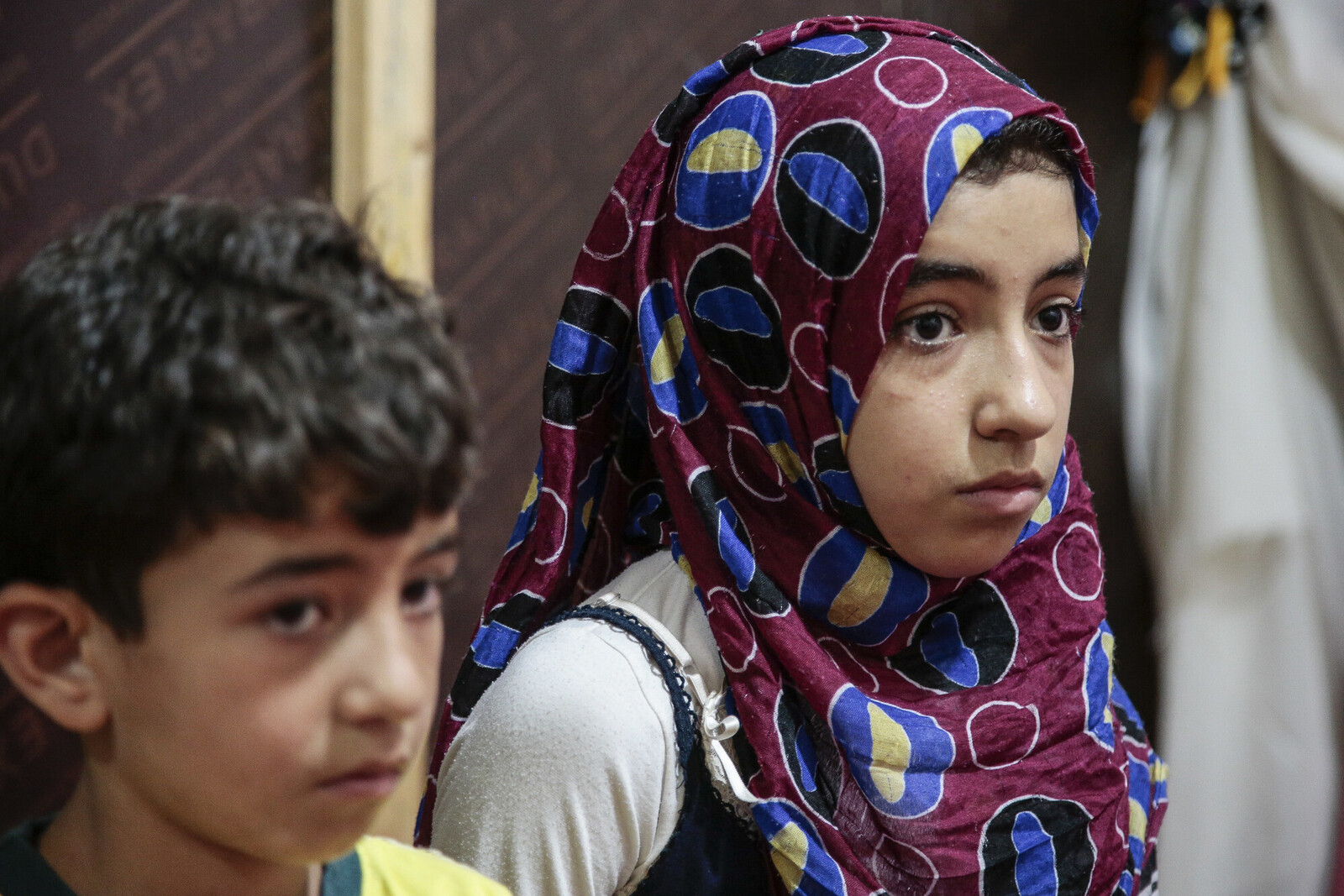 Syrische Kinder, die in den Libanon geflohen sind