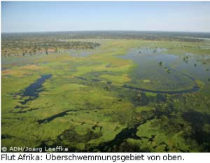 Flut Afrika: Blick von oben