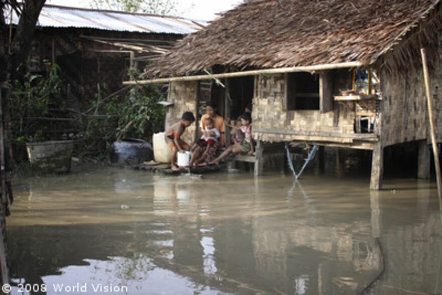 Zyklon Myanmar: zerstörtes Haus