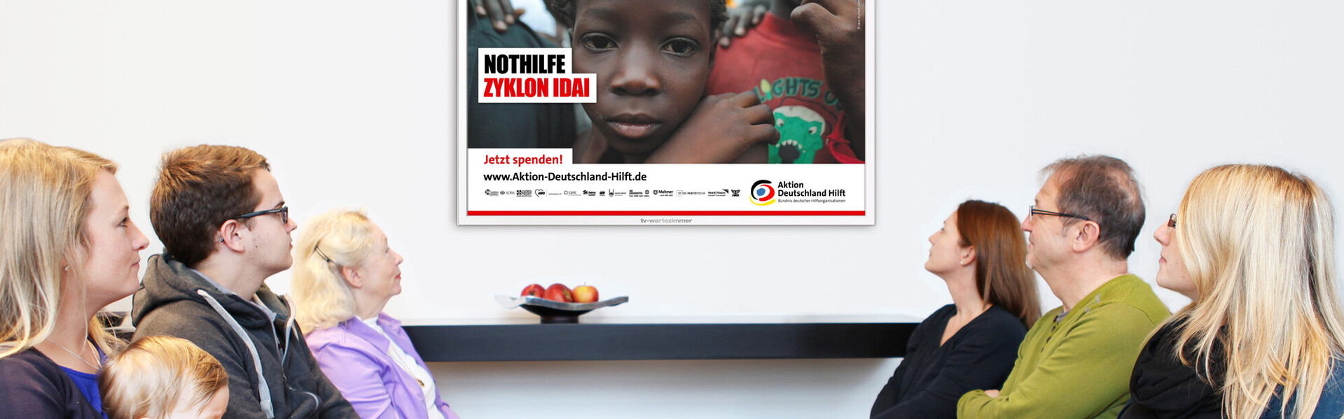 TV-Wartezimmer, ein Medienpartner von Aktion Deutschland Hilft
