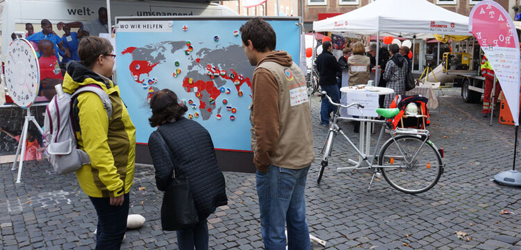 Am vierten Tag der Tour stand unser Mobil auf dem Harsewinkelplatz in der Münsteraner Innenstadt
