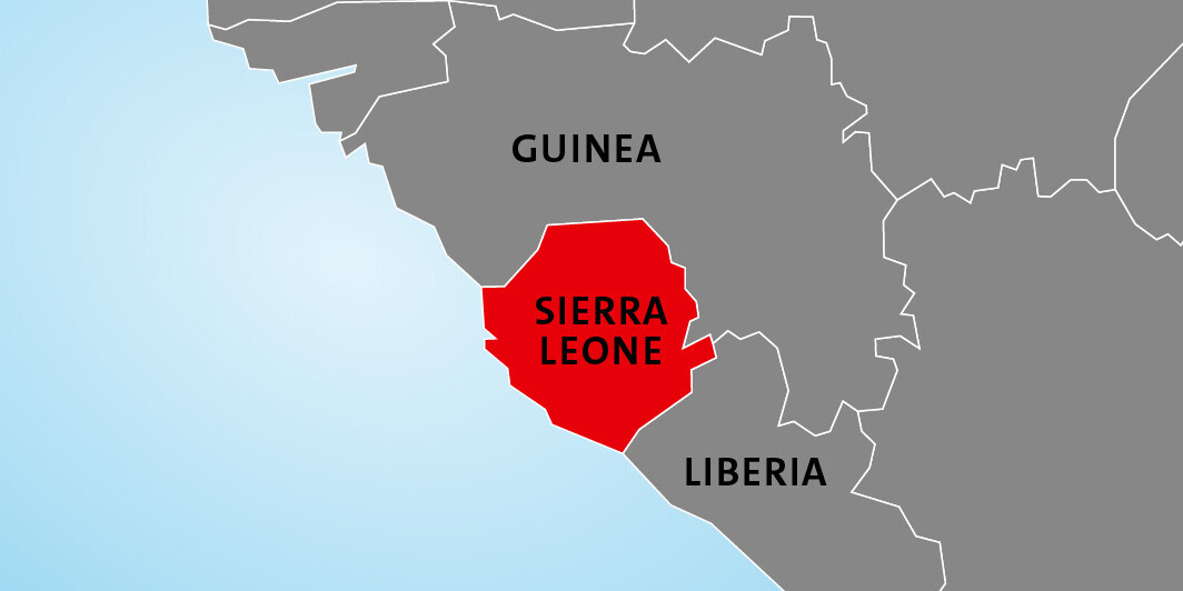 Lage von Sierra Leone in Afrika