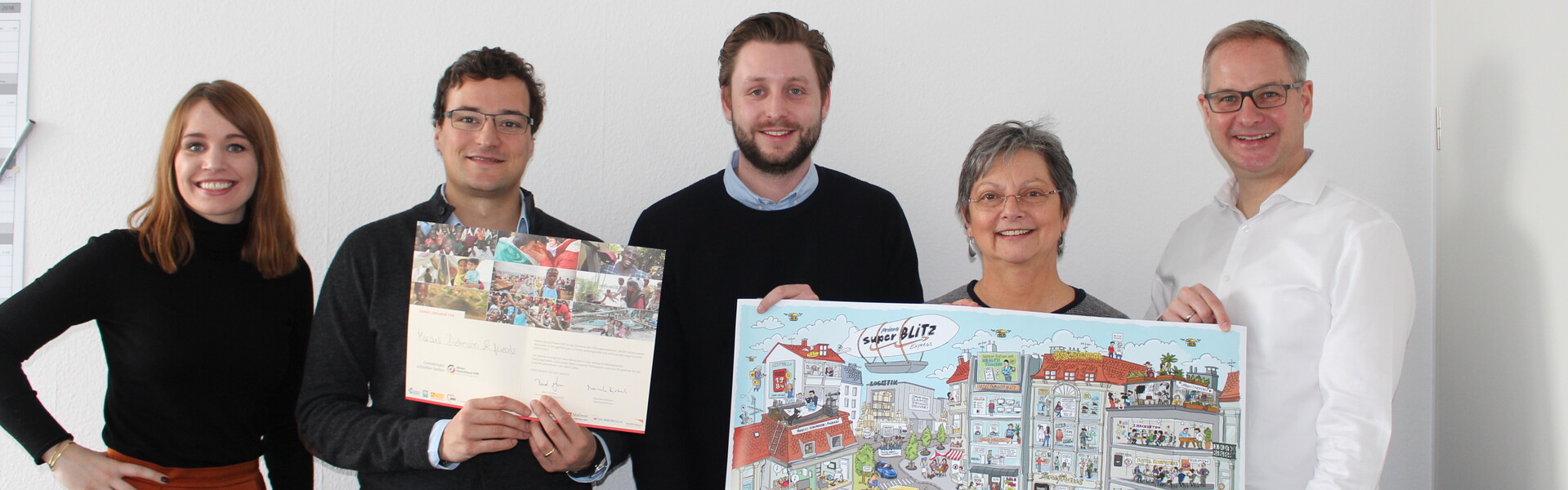 (v.l.) Sara Volkmer, Marcus Diekmann, Tim Böker, Manuela Roßbach, Rainer Brockmöller