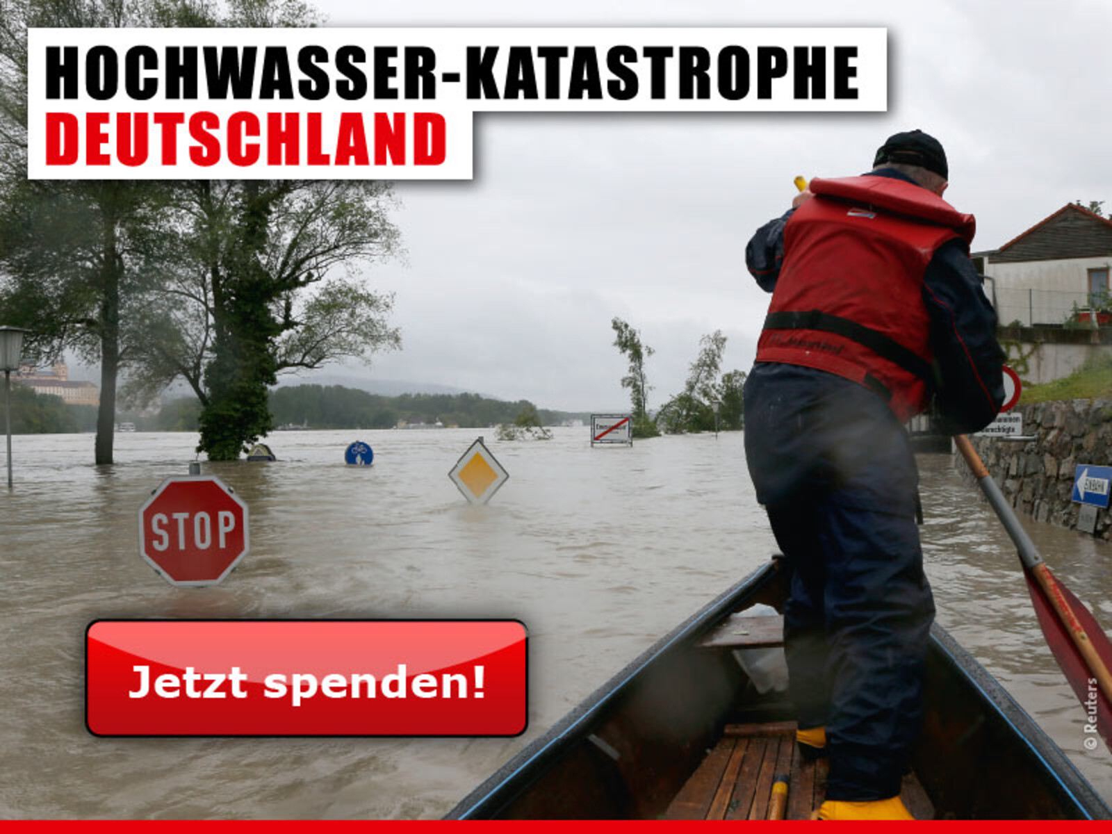 Hochwasser-Katastrophe Deutschland - Jetzt spenden!