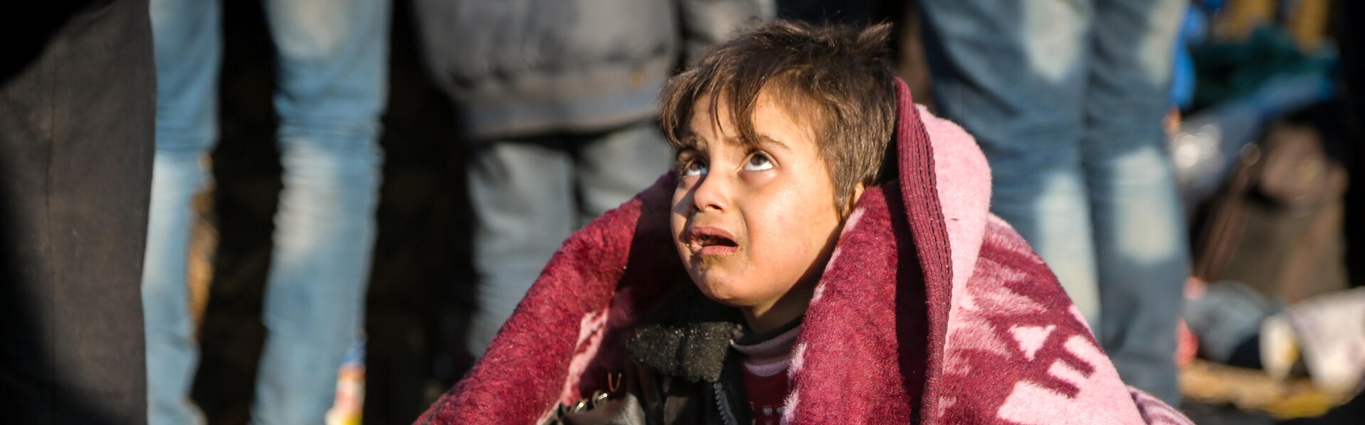 Ein Kind aus Syrien, wo seit acht Jahren Bürgerkrieg herrscht