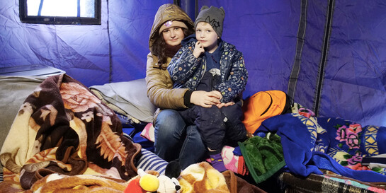 Geflüchtete Kinder aus der Ukraine in einer Notunterkunft in Rumänien