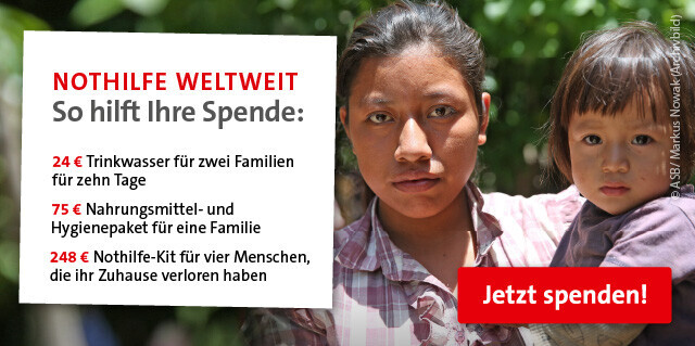 Nothilfe weltweit: Jetzt sicher online spenden!
