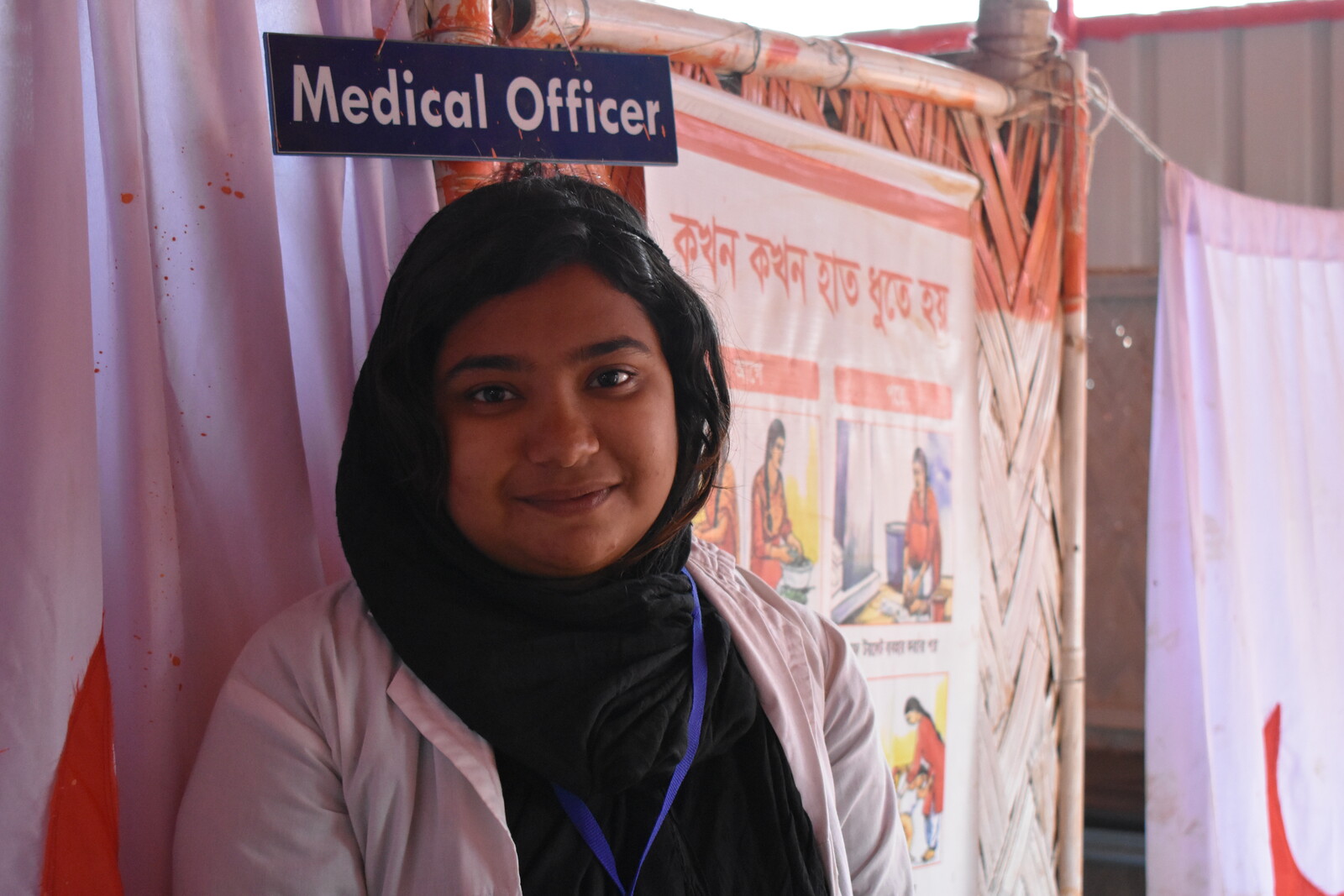 Eine Ärztin in einer Krankenstation im Flüchtlingscamp Cox's Bazar in Bangladesch