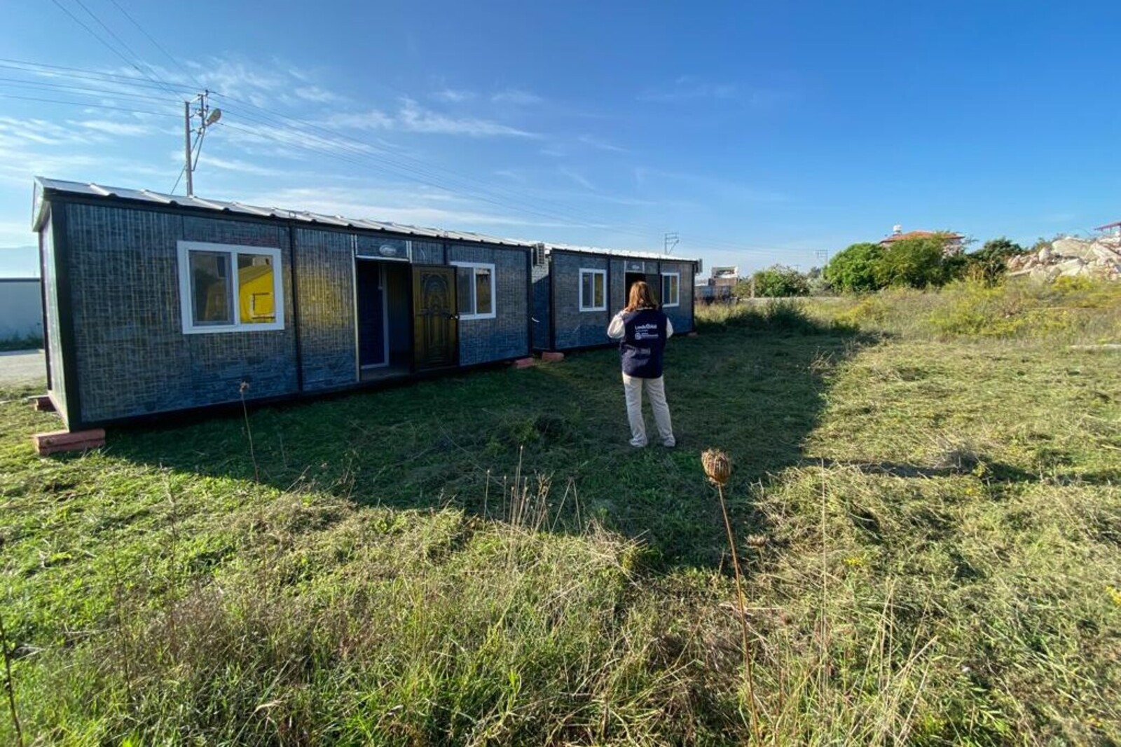 Die Hilfsorganisation LandsAid errichtete Wohncontainer in der türkischen Erdbebenregion