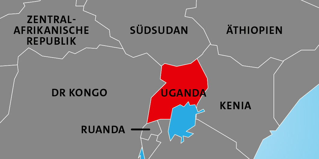 Die Lage von Uganda in Afrika Die Lage von Uganda in Afrika