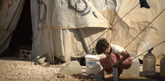 Hilfsgüter für syrische Flüchtlinge