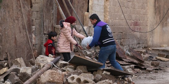 Helfer der Partnerorganisation von arche noVa beim Einsatz in Syrien