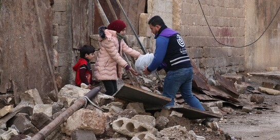 Helfer der Partnerorganisation von arche noVa beim Einsatz in Syrien