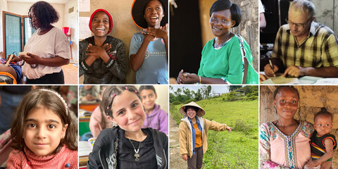 Collage mit positiven Geschichten aus aller Welt