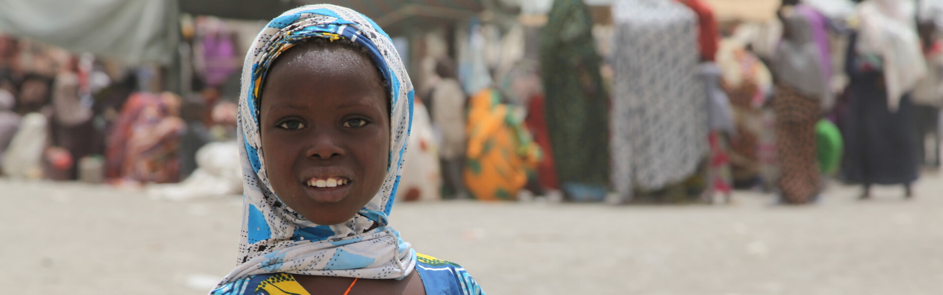 Ein Mädchen aus Nigeria in einem Flüchtlingscamp im Niger