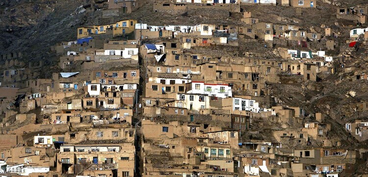 Eine verarmte Siedlung in Afghanistan Eine verarmte Siedlung in Afghanistan