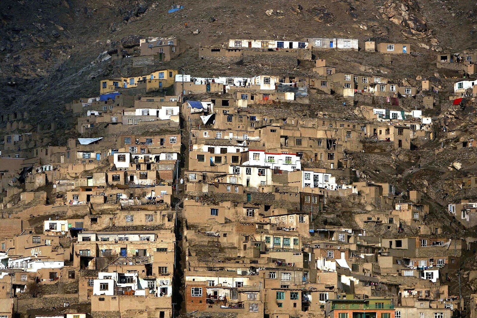 Eine verarmte Siedlung in Afghanistan
