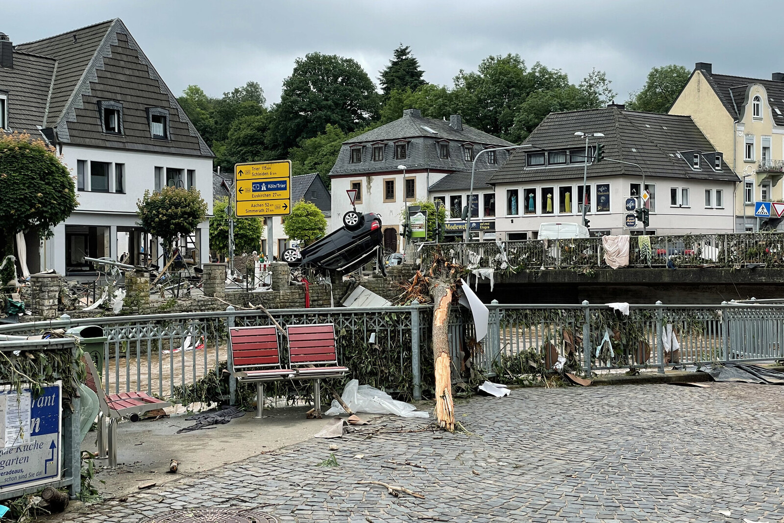 Zerstörung in Gemünd (Eifel) nach dem Hochwasser im Juli 2021