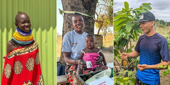 Drei Menschen aus Afrika berichten, wie sie dank den Johannitern ein besseres Leben führen können