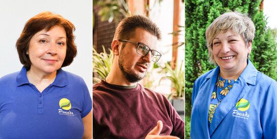 Drei Menschen berichten von ihrer Arbeit in der Ukraine