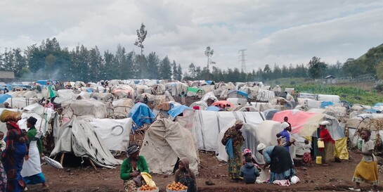Geflüchtete Menschen in einem Lager in der DR Kongo