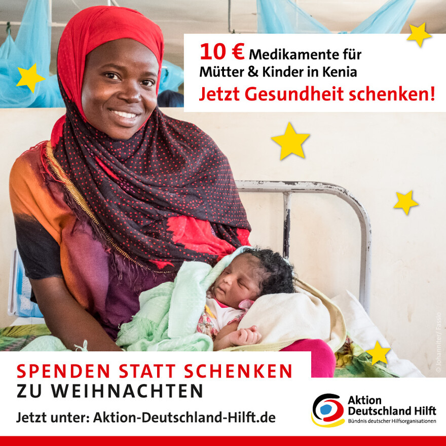 Mit 10 Euro können Sie Müttern und Kindern in Kenia Gesundheit schenken Mit 10 Euro können Sie Müttern und Kindern in Kenia Gesundheit schenken