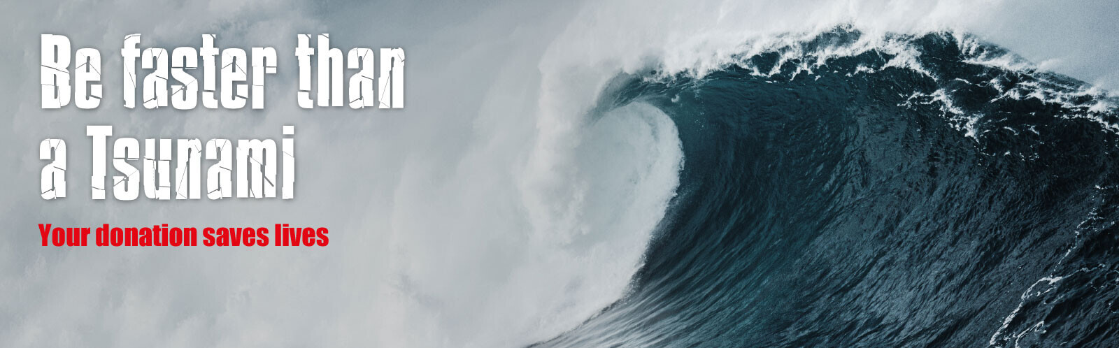 Be faster than a tsunami - your donation saves lives