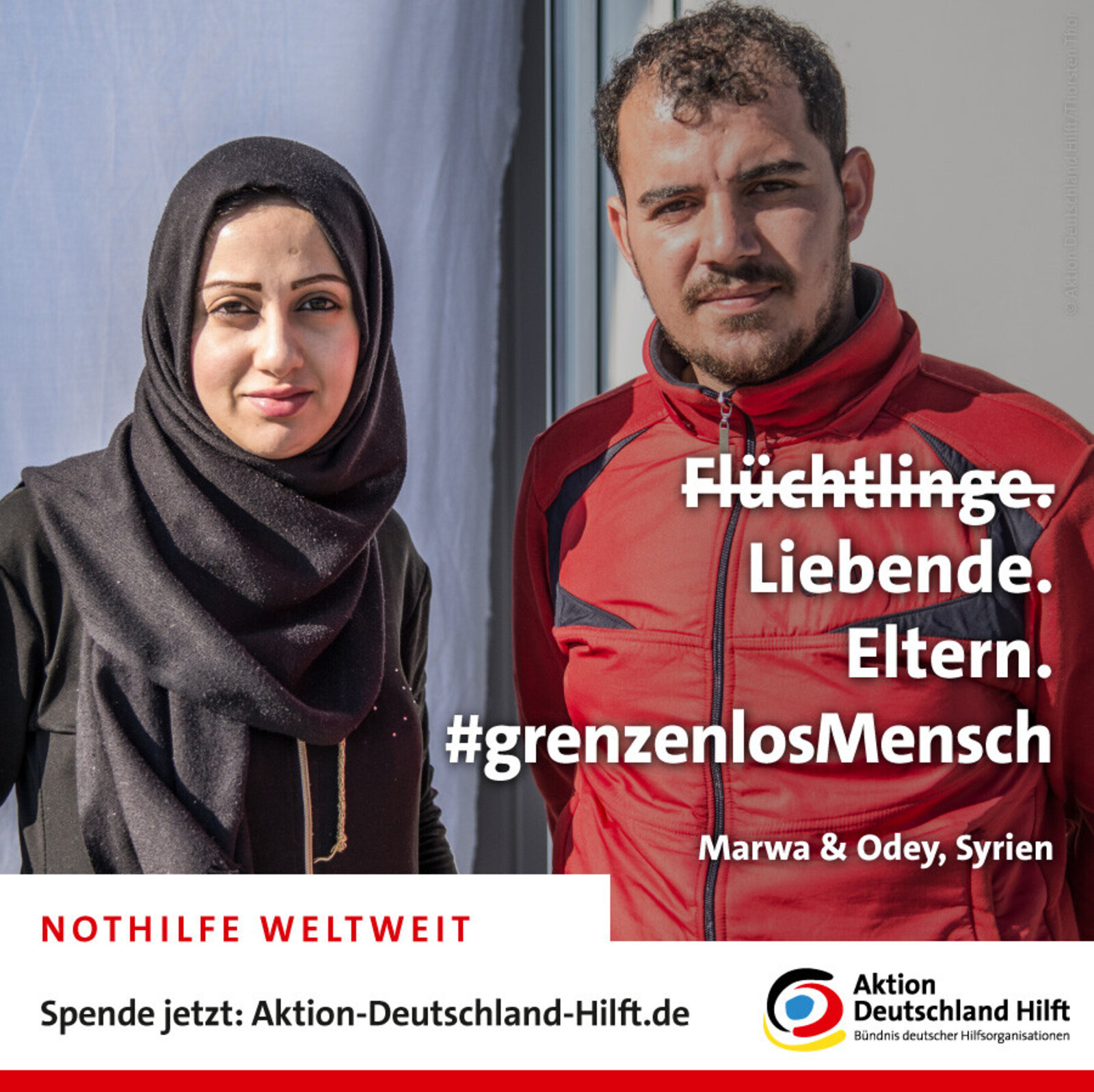 Das Paar Marwa und Odey sah keinen anderen Ausweg als die Flucht aus Syrien