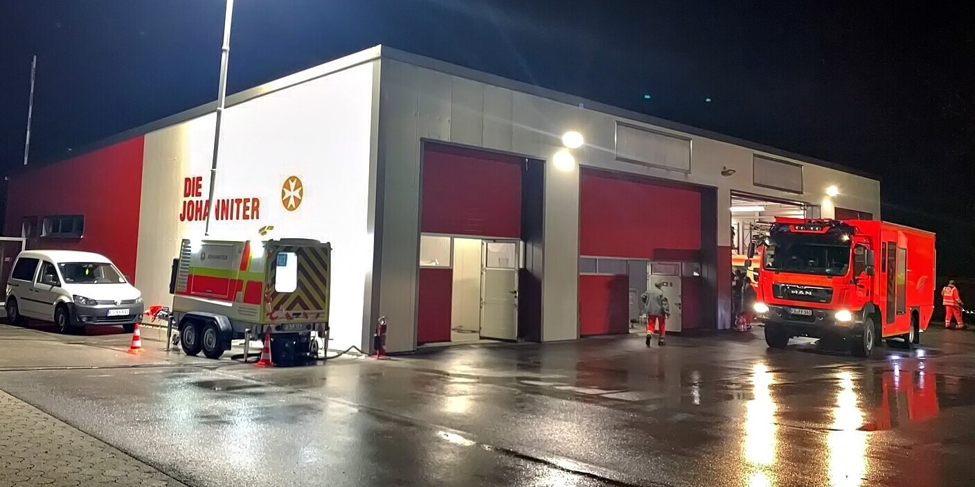 Ein Fahrzeugdepot der Johanniter