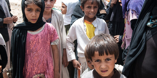 Kinder im Jemen, wo seit vier Jahren Bürgerkrieg herrscht