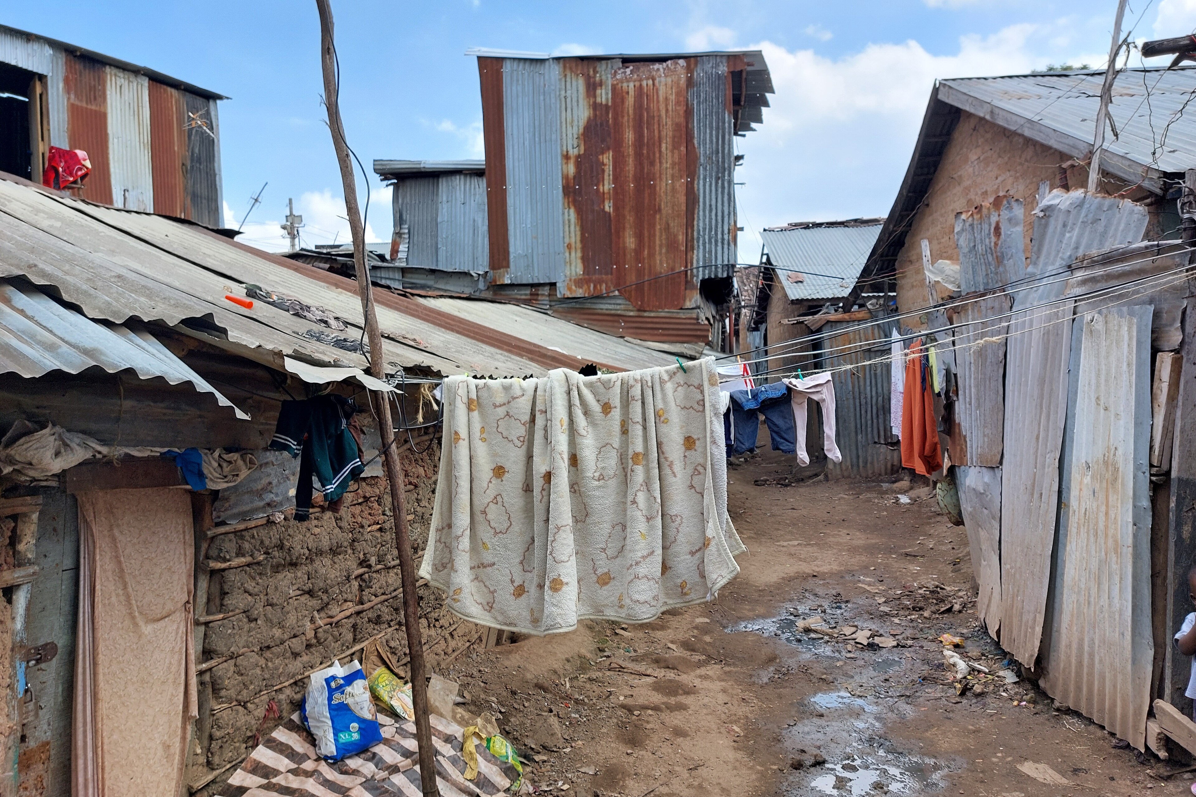 Ein Slum in Nairobi in Kenia Ein Slum in Nairobi in Kenia