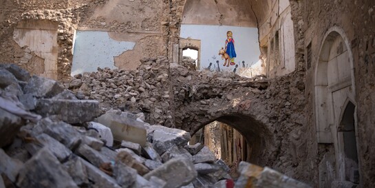 Teile der zerstörten Altstadt in Mossul (Symbolbild)