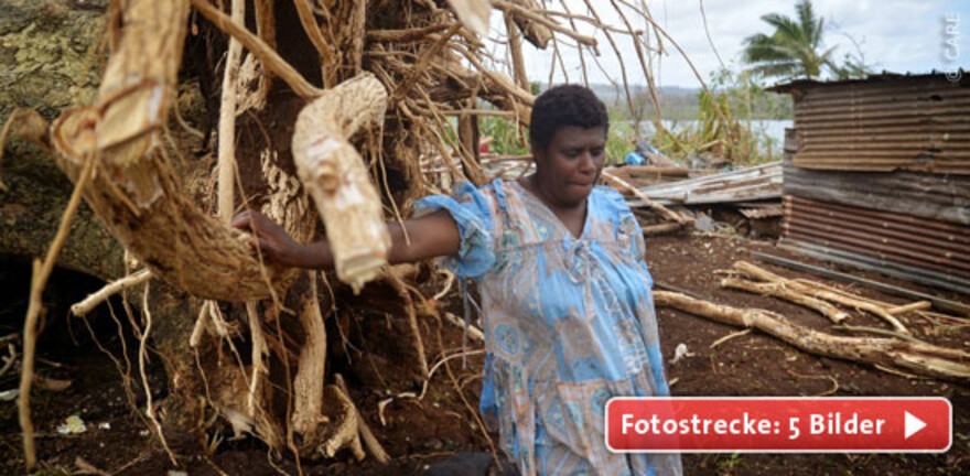 Der Zyklon „Pam“ traf den Inselstaat Vanuatu in der Nacht auf den 14. März 2015 mit voller Wucht. Inmitten der Schneise des Sturms leben den Vereinten Nationen zufolge mindestens 100.000 Menschen.