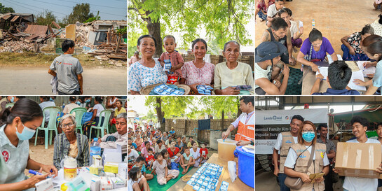 Hilfsorganisationen unterstützen in Myanmar nach Erdbeben 2025 