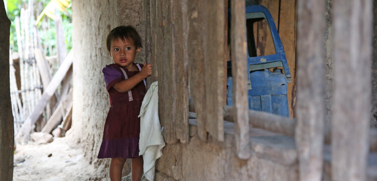 Ein kleines Mädchen in Guatemala