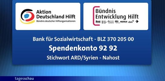 spendenkonto syrien ard tagesschau