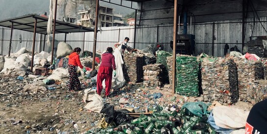 Eine Mülldeponie in Nepals Hauptstadt Kathmandu