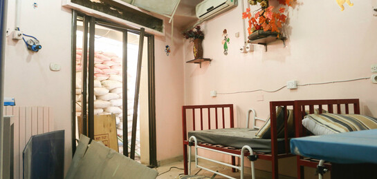 Zimmer im Krankenuaus in Aleppo.