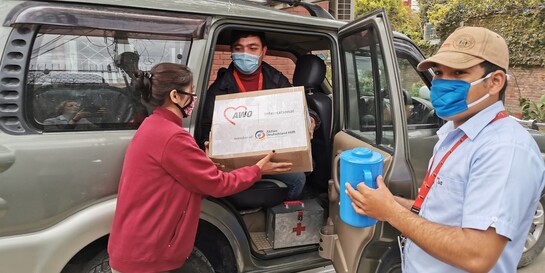 Helfer von AWO International leisten in Nepal Corona-Nothilfe