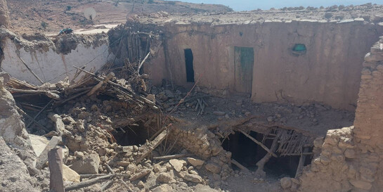 Ein zerstörtes Haus nach dem Erdbeben in Marokko