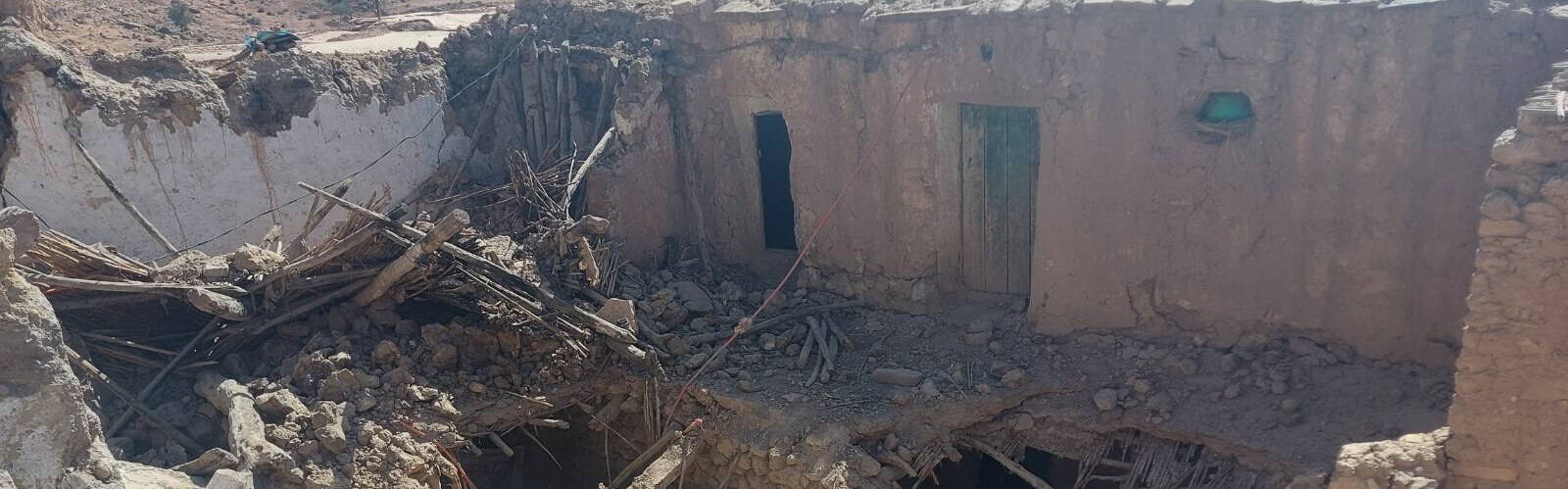 Ein zerstörtes Haus nach dem Erdbeben in Marokko