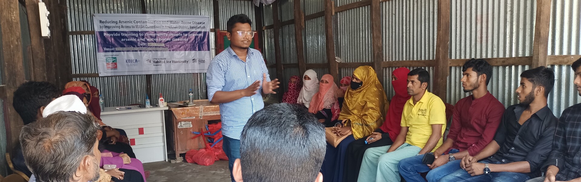 Schulung für Bevölkerung in Bangladesch durch Habitat for Humanity