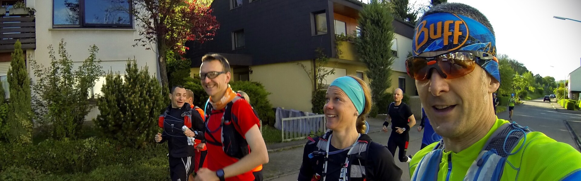 Läufer während des Spendenlaufs für die Nothilfe in Afrika.