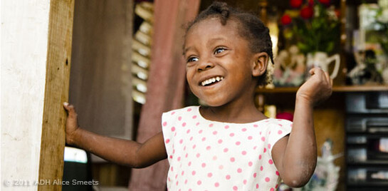 Kleines Mädchen in Haiti