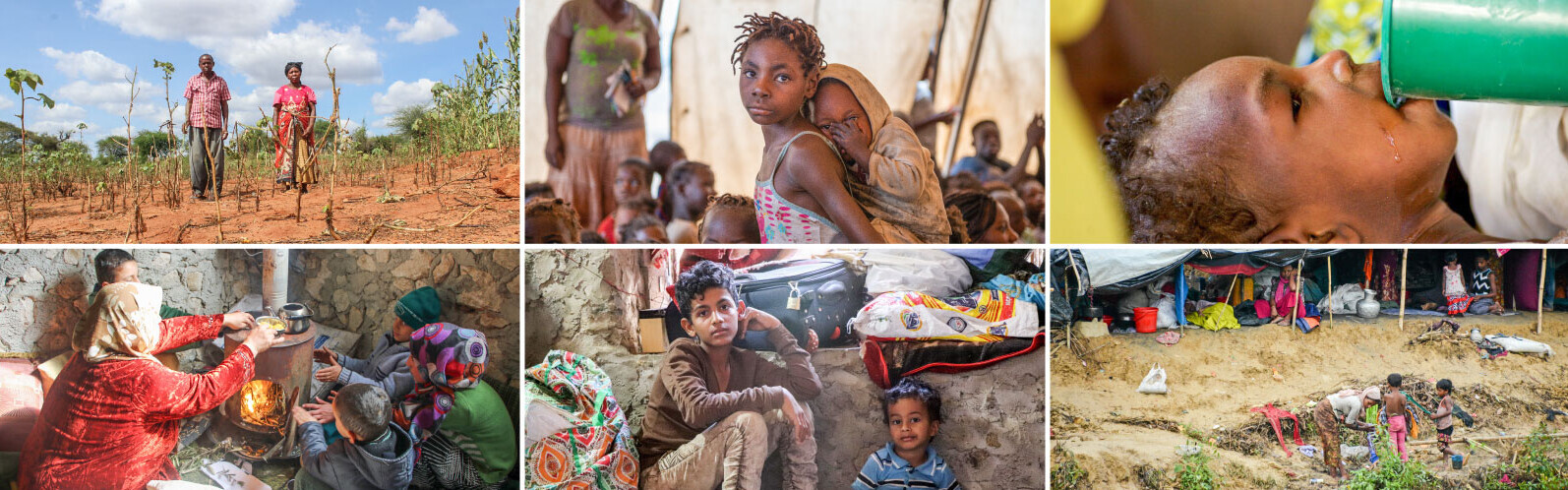Collage: Trotz Corona: Diese humanitären Krisen dürfen wir nicht vergessen