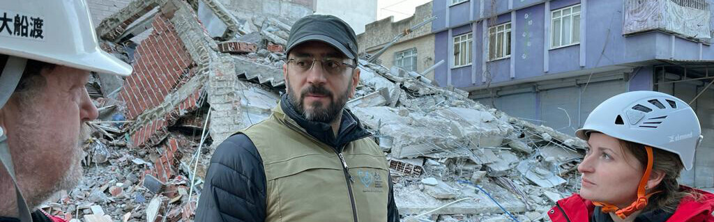Helfende von den Maltesern im türkischen Erdbebengebiet 
