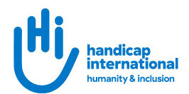 Logo Handicap International: Für Menschen mit Behinderung – weltweit Logo Handicap International: Für Menschen mit Behinderung – weltweit
