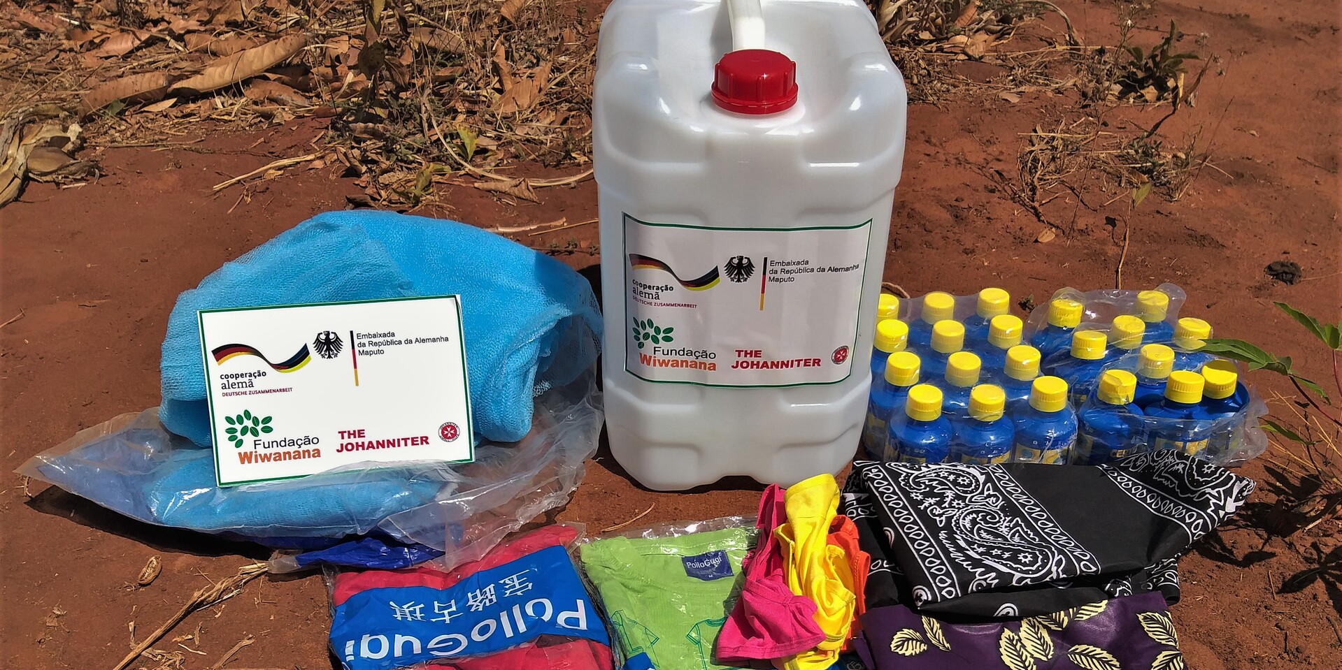 Sauberes Trinkwasser und Hygienekits sollen die Menschen in Mosambik vor schweren Krankheiten schützen 