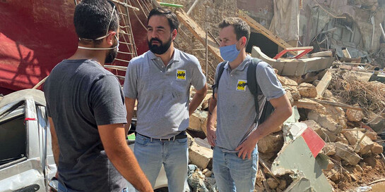 Einsatz der Hilfsorganisation Help in Beirut nach der Explosion