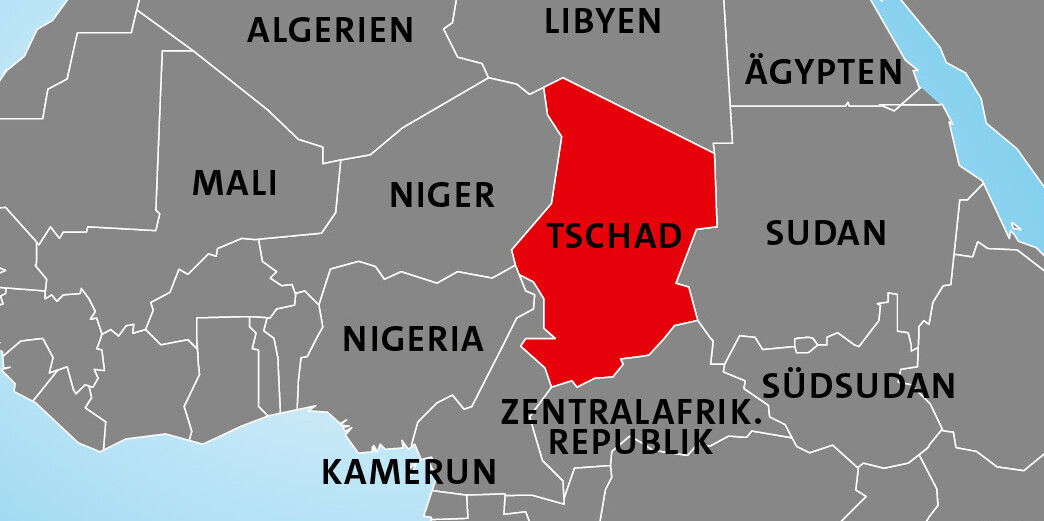 Die Lage vom Tschad in Afrika Die Lage vom Tschad in Afrika